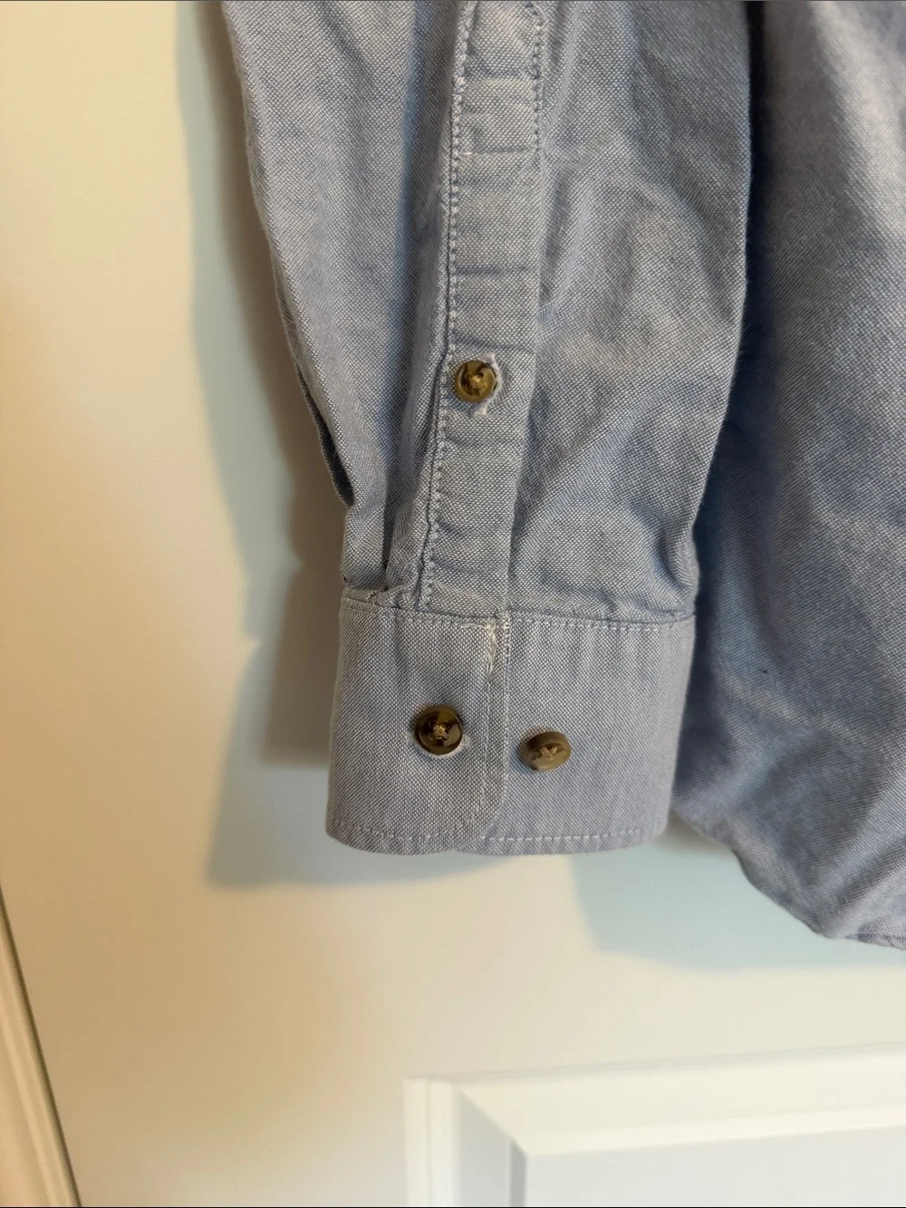 Bass Light Blue Casual Button-Down Oxford Shirt - Picture 4 of 6